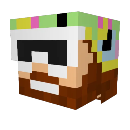 Techn9cian1 Minecraft avatar head, 3D render