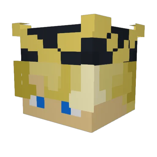 Techneux Minecraft avatar head, 3D render