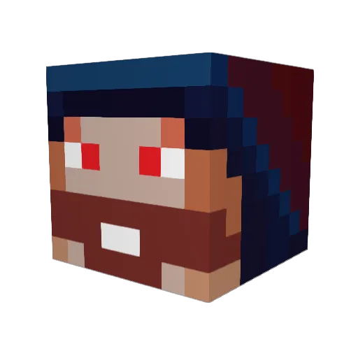 Technica_X Minecraft avatar head, 3D render