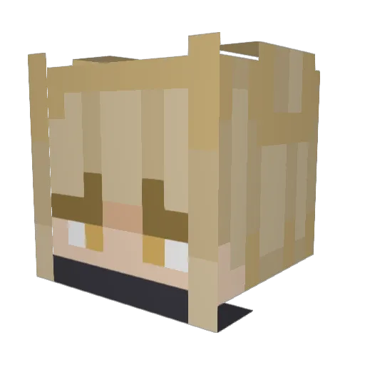 Technicflames Minecraft avatar head, 3D render