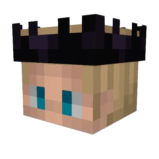 Technicial Minecraft avatar head, 3D render