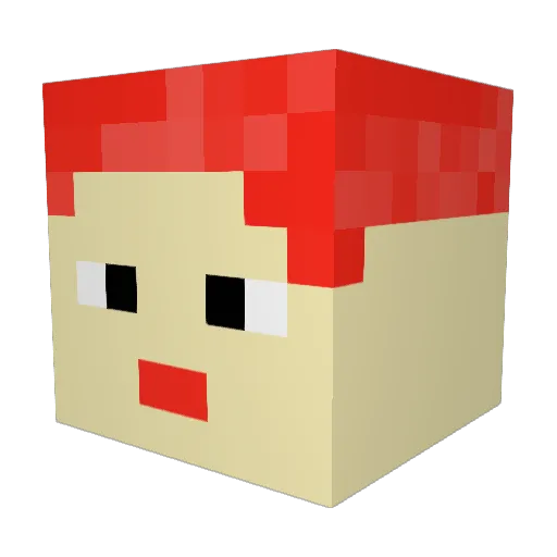 Technician2 Minecraft avatar head, 3D render