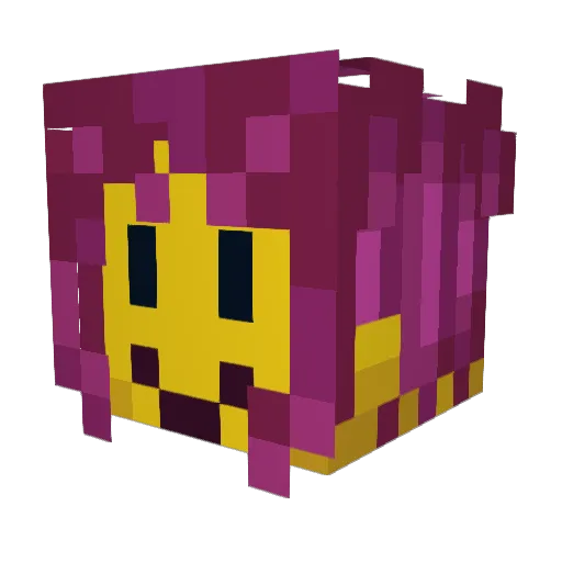 Technicolorain Minecraft avatar head, 3D render