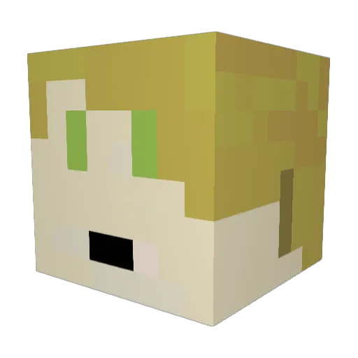 Techno923 Minecraft avatar head, 3D render