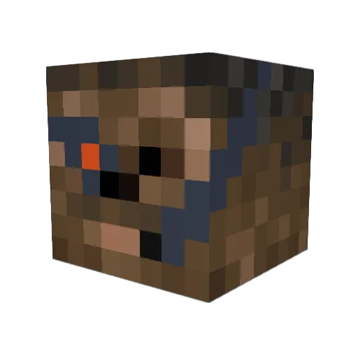 TechnoChew Minecraft avatar head, 3D render