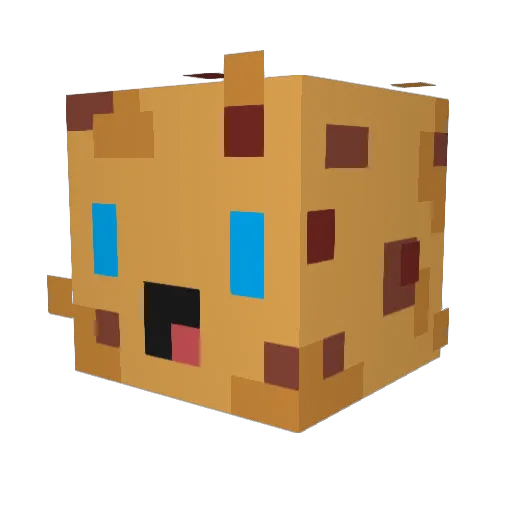 TechnoCookie Minecraft avatar head, 3D render