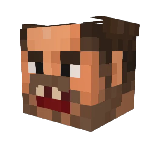 TechnoDied999 Minecraft avatar head, 3D render