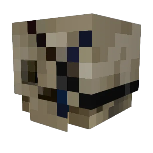 TechnoFobiaV Minecraft avatar head, 3D render