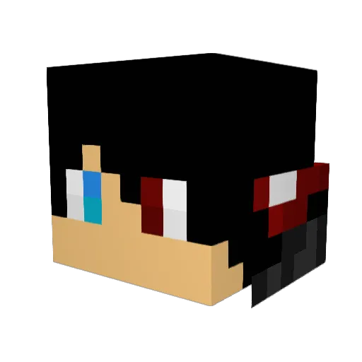 TechnoFritz Minecraft avatar head, 3D render