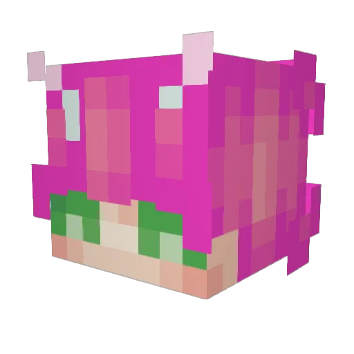 TechnoGPT Minecraft avatar head, 3D render