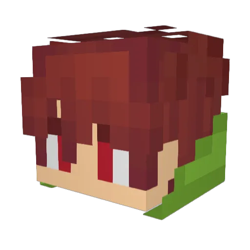 TechnoGustav Minecraft avatar head, 3D render