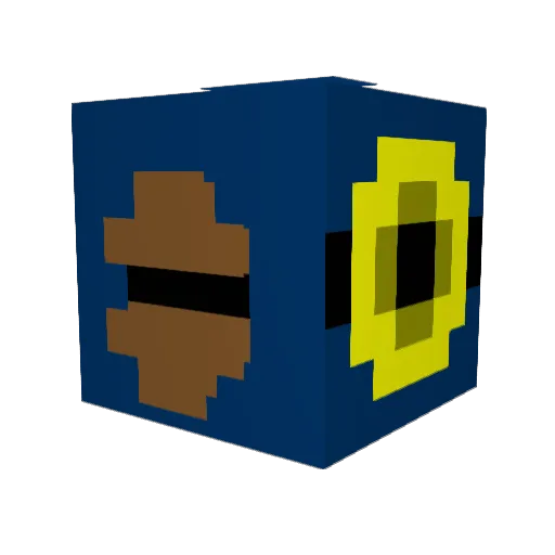 TechnoKaid Minecraft avatar head, 3D render