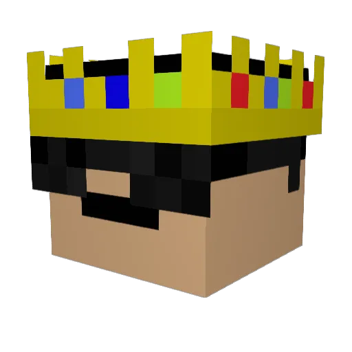 TechnoKsa Minecraft avatar head, 3D render