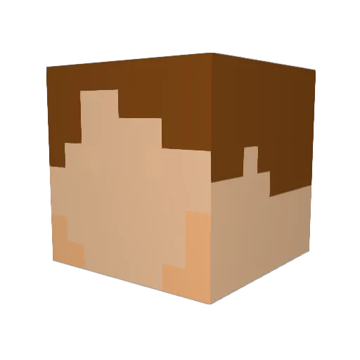 TechnoNess3 Minecraft avatar head, 3D render