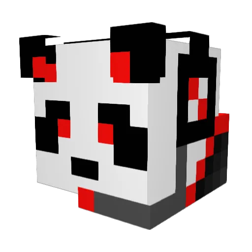 TechnoPanda4742 Minecraft avatar head, 3D render