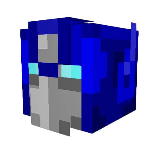 TechnoPlush Minecraft avatar head, 3D render