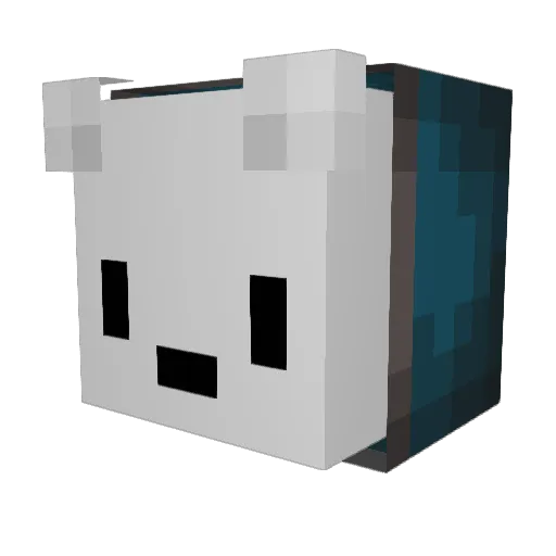 TechnoTeam Minecraft avatar head, 3D render