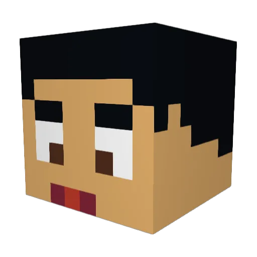 TechnoThieve Minecraft avatar head, 3D render