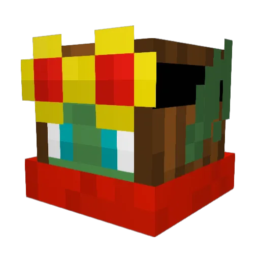 TechnoTwerp Minecraft avatar head, 3D render