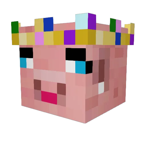 TechnoVader Minecraft avatar head, 3D render