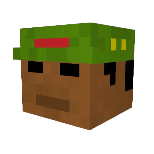 TechnoW1zard Minecraft avatar head, 3D render