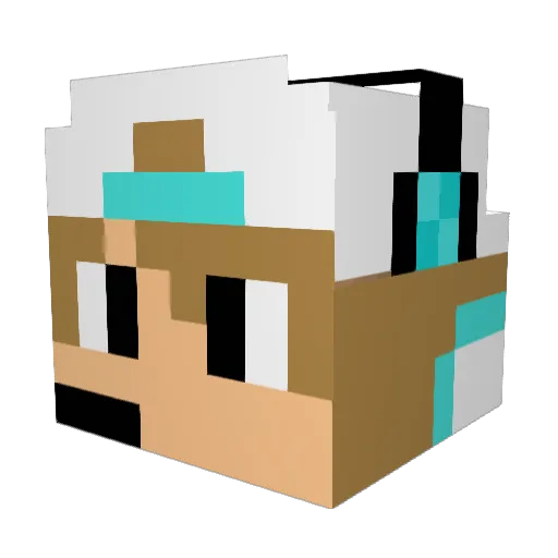 TechnoWiz Minecraft avatar head, 3D render