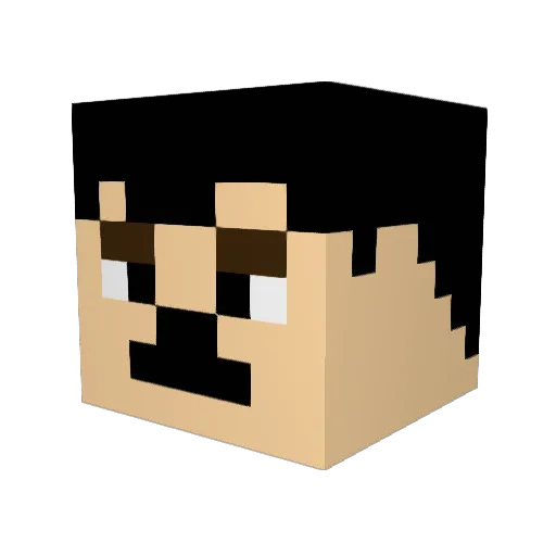 Techno_King_ Minecraft avatar head, 3D render