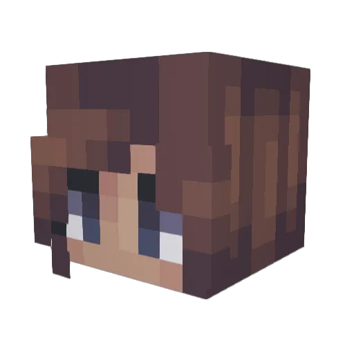 Techno_Wife Minecraft avatar head, 3D render