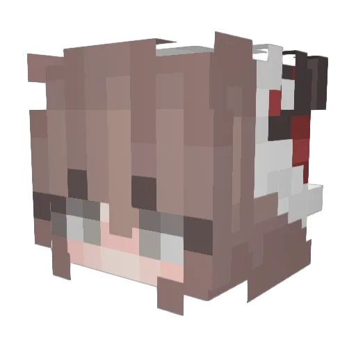 Technobalde Minecraft avatar head, 3D render