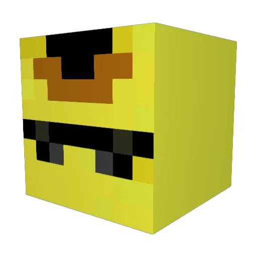 Technoblade_9 Minecraft avatar head, 3D render