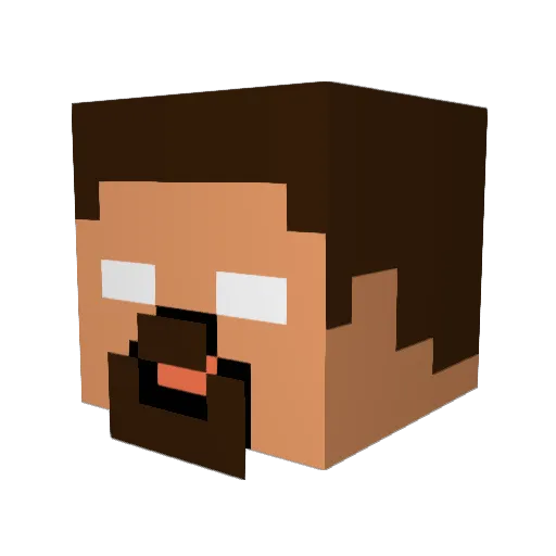Technoblade_NOW Minecraft avatar head, 3D render