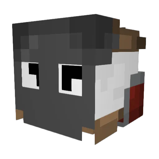 Technoblade_xd Minecraft avatar head, 3D render