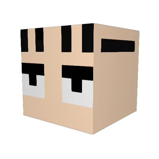 Technobladfan Minecraft avatar head, 3D render