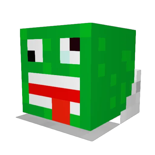 Technoderp Minecraft avatar head, 3D render