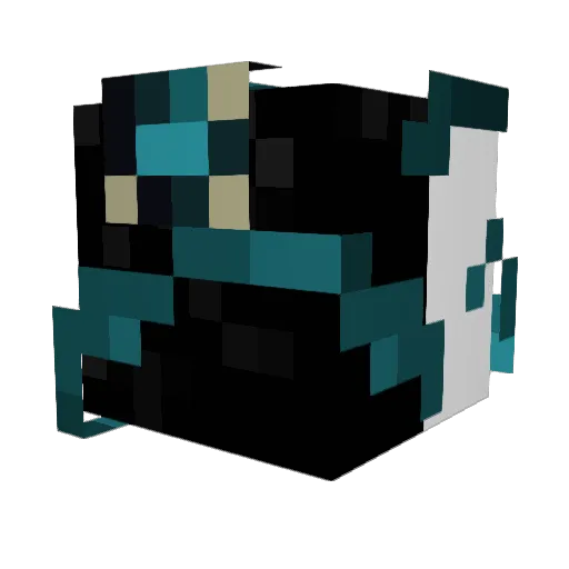Technodu Minecraft avatar head, 3D render