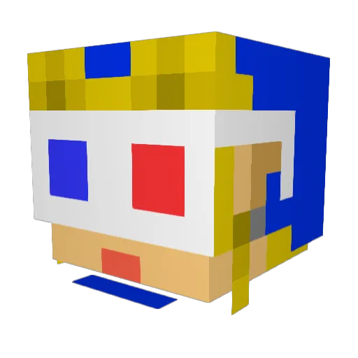 Technodude99 Minecraft avatar head, 3D render