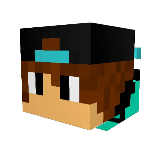 Technogamer20 Minecraft avatar head, 3D render