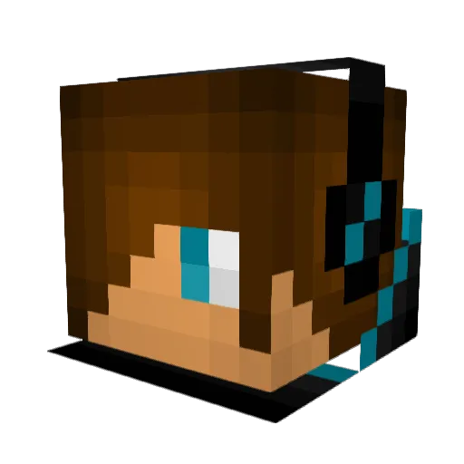 Technogamer24 Minecraft avatar head, 3D render