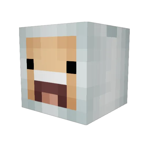 Technomancer999 Minecraft avatar head, 3D render