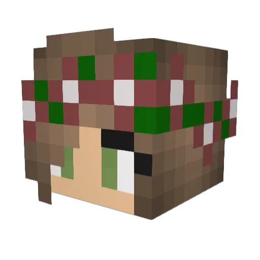 Technophilic Minecraft avatar head, 3D render