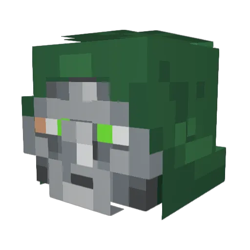 Technorek Minecraft avatar head, 3D render