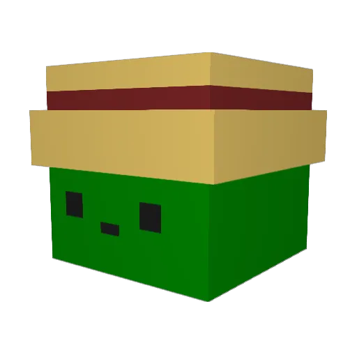Technosakux Minecraft avatar head, 3D render