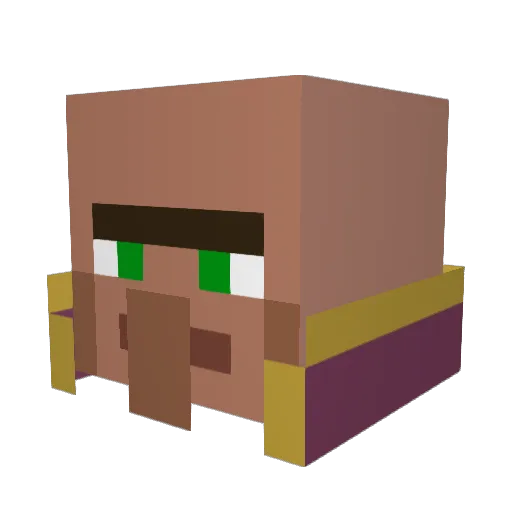 Technosuppport Minecraft avatar head, 3D render