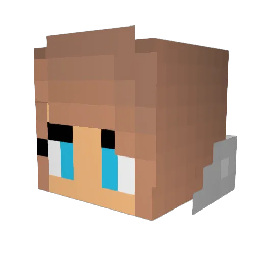 TechoNissen Minecraft avatar head, 3D render
