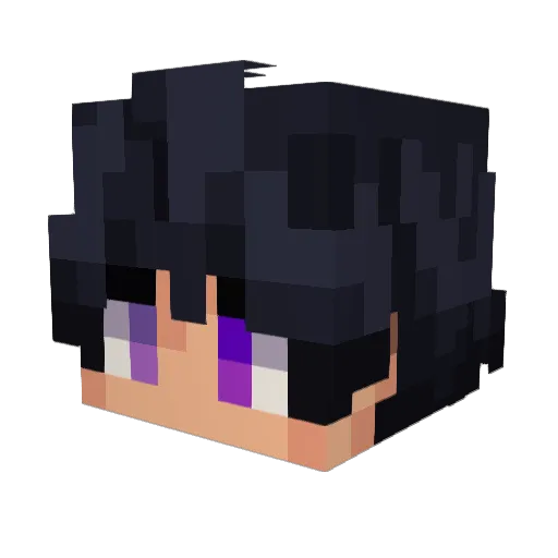 Techon Minecraft avatar head, 3D render