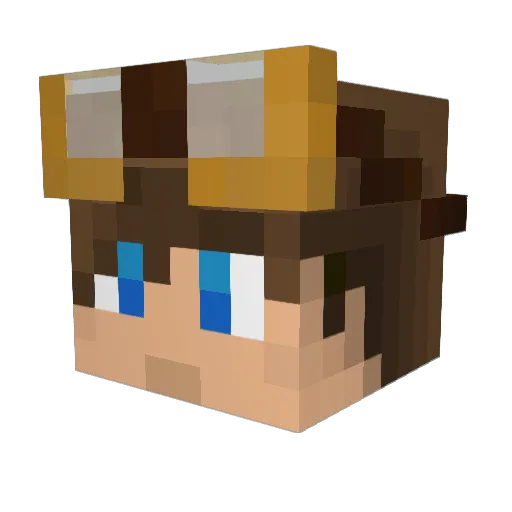 Techonrye Minecraft avatar head, 3D render