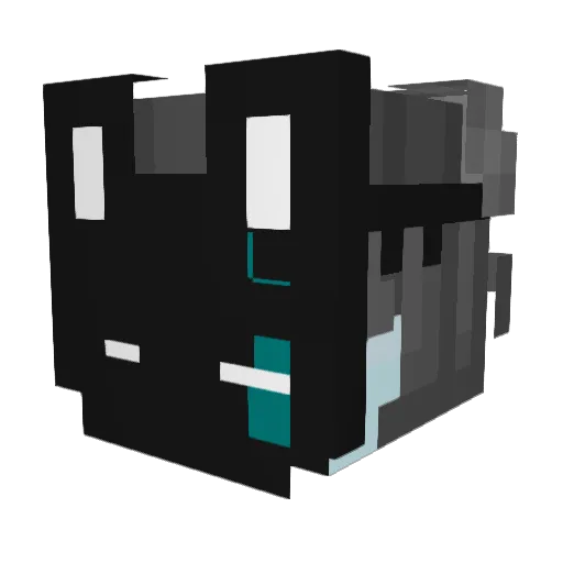 TechsLoveKura Minecraft avatar head, 3D render