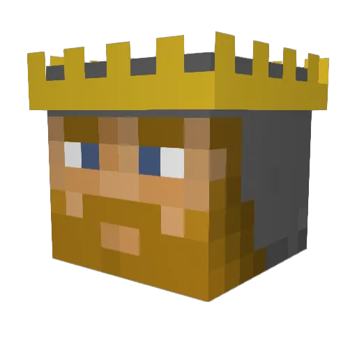 Techury Minecraft avatar head, 3D render