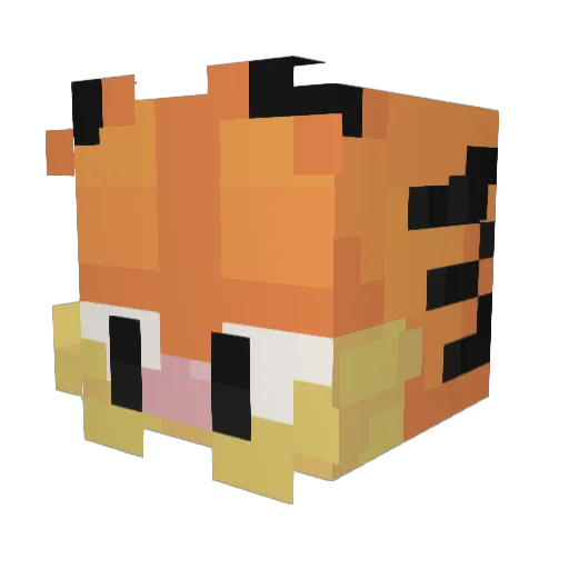 Techwiss Minecraft avatar head, 3D render