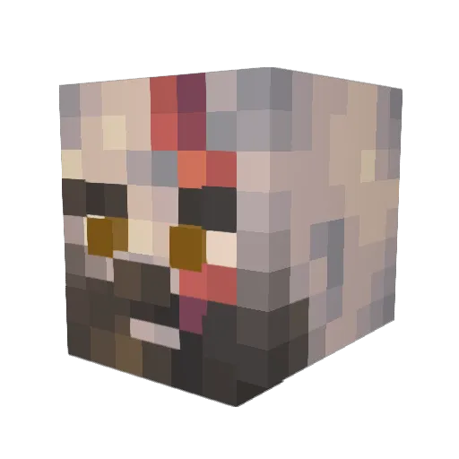 TechyOs Minecraft avatar head, 3D render